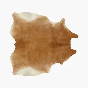 Pure Tricolor Brazilian Cowhide Rug Leather Cow Skin Area Rug Hair on Leather Hide 5X5 Aprox.