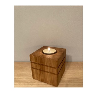 Elegant Wooden Tealight Holder Created with Fine Craftsmanship to Deliver Cozy Lighting and Beautiful Wood Appeal - Product Image 6