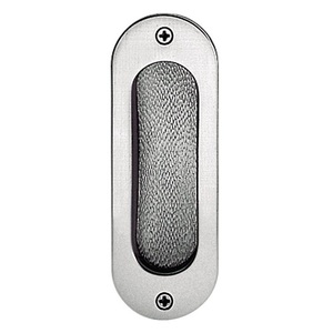 Manija de Puerta Corredera de Aluminio F1/Ovalada 42 4212, Color Natural, 120 mm de Largo y 40 mm de Ancho para Ventanas - Product Image 1