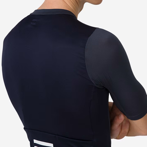 Conjunto de Ropa de Ciclismo OEM de Manga Corta en Color Negro Liso para Hombre Equipo Profesional de Bicicleta con Maillot y Culotte Personalizados - Product Image 5