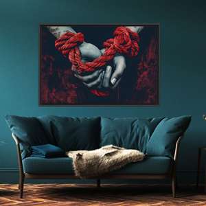 Love Canvas Art : Décoration murale imprimée sur toile pour chambre à coucher, art mural moderne, 1P : encadré noir - Product Image 1