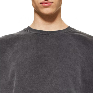 ขายส่ง OEM ผู้ผลิตที่กําหนดเองเสื้อกันหนาววินเทจกรดล้างเสื้อสเวตเตอร์คอกลม unisex - Product Image 3