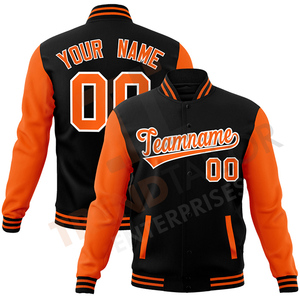 Veste universitaire OEM Logo personnalisé Broderie sur les manches Homme Grande taille Vintage Baseball Letterman - Product Image 1