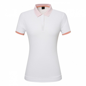 Polo de golf vierge d'été pour femmes avec logo personnalisé OEM, T-shirt polo Slim Fit à manches courtes pour femmes, chemises polo avec logo personnalisé, vente en gros - Product Image 4