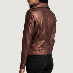 Veste en cuir décontractée pour femmes, imprimée, imperméable, respirante, couleurs et logo personnalisables, vêtement d'extérieur élégant pour l'hiver - Product Image 5