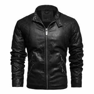Homme Haute Qualité 2022 Nouveau Pu Cuir Hommes Automne Et Hiver Hommes Vestes En Cuir - Product Image 6