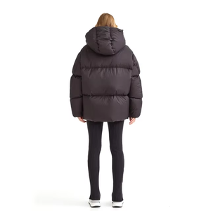 Custom Hooded Puffer <b>Jacket</b> Winter Down Filled <b>Warm</b> Quilted Coat Unisex Zip Up OEM Wholesale Manufacturer - Product Image 4