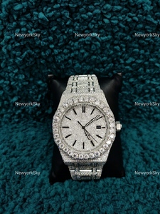 Diamant de haute qualité mécanique de luxe diamant montres VVS Moissanite montre Iced Out montre pour hommes femmes - Product Image 6