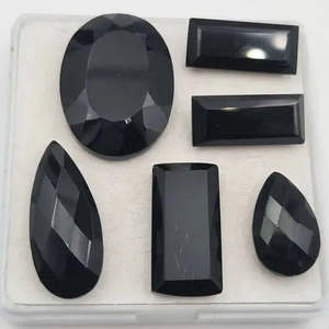 Lote de 58 Piedras Preciosas Sueltas de Ónix Negro Natural, Corte Mixto, Calidad Certificada AAA+, 5-18 MM, 100 CT, Gem204 - Product Image 4