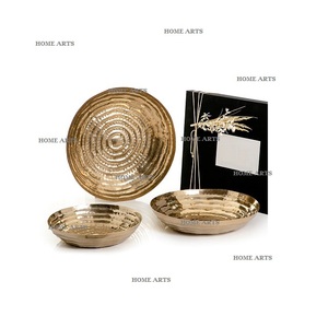 Aluminium silver color decorative bowls <b>set</b> of 2 different sizes <b>food</b> serving bowl for home hotel restaurant use - Product Image 6