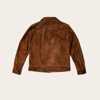 Blouson en cuir suédé marron pour homme, style motard, imperméable et respirant, col rabattable, prêt pour l'hiver, style urbain