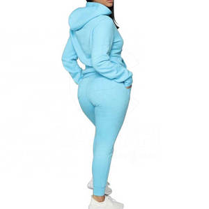 Chándal personalizado de color sólido para mujer, chándal personalizado de alta calidad al por mayor, precio al por mayor - Product Image 3