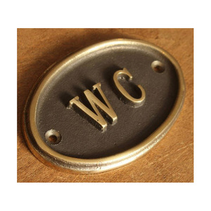 Cổ điển đánh bóng Brass cửa bảng tên khắc nhà tên & số tấm - Product Image 3