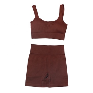 Ropa de entrenamiento sin mangas de cintura alta, ropa deportiva para gimnasio, ropa de Fitness para mujer, conjunto de Yoga - Product Image 5