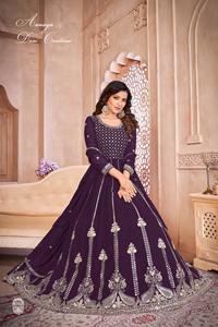 El último diseñador Heavy Faux Georgette Sequence Work Fancy Anarkali Gown - Product Image 4
