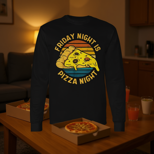 Camiseta promocional de manga larga Friday Is Pizza Night - Product Image 3