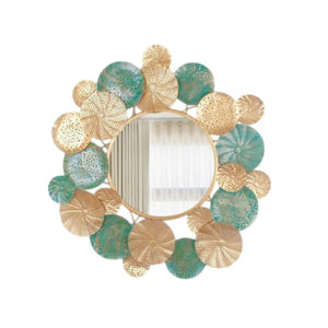 Espejo de pared de decoración de boda hecho a mano de hierro de Metal de alta calidad, diseño moderno elegante, espejo de pared para decoración del hogar a bajo precio - Product Image 3