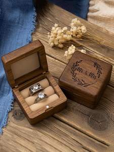 Caja de Anillos de Madera Hecha a Mano |   Calidad Premium |   Precio de Fábrica al por Mayor - Product Image 1