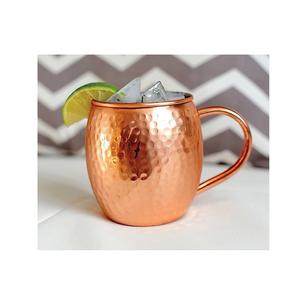 100% tasse en cuivre pur avec poignée pour la maison tasse à boire en métal de taille personnalisée avec vernis et laque alimentaire pour le bureau - Product Image 3