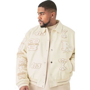Veste universitaire de baseball personnalisée en polyester à 100 % avec logo d'équipe et nom de club, vente en gros à prix réduit - Product Image 1