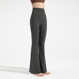 New Arrival Wide Leg Flared <b>Leggings</b> Back Pockets High Waist Hip Lifting Yoga <b>Leggings</b> - Product Image 4