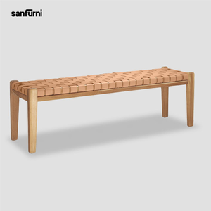 Ottoman <b>Stool</b> with Wicker Rattan and Solid Wooden Modern Simple Design Outdoor Furniture <b>Garden</b> Ottoman <b>Stool</b> Wholesale Price - Product Image 2