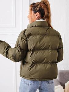 Chaqueta Acolchada de Lona Tejida para Mujer, Estilo Moderno 2026, Abrigo de Invierno Transpirable y Ecológico para Mujer - Product Image 4