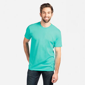 T-shirt décontracté unisexe en jersey CVC 180g, couleur unie, personnalisable, t-shirt unisexe en jersey CVC premium doux à col rond - Product Image 3