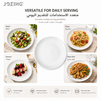 Assiette creuse en céramique de 10 pouces, motif lune, en porcelaine blanche minimaliste, compatible micro-ondes, qualité supérieure
