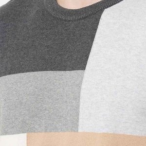 เสื้อสเวตเชิ้ตผู้ชายผ้าฝ้ายฟลีซคุณภาพสูง OEM 100% ทรงปกติ แขนยาว คอโอ ตัดต่อสี  แบบหนา  ปรับแต่งได้  ลาย 3 มิติ สำหรับฤดูใบไม้ร่วง - Product Image 5