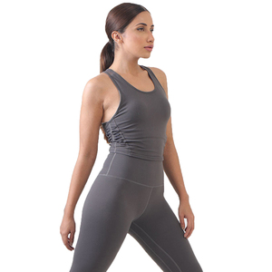 Sujetador deportivo con logotipo personalizado para mujer, talla grande XS, Spandex, transpirable, acanalado, estilo de Yoga, estiramiento en cuatro direcciones, espalda cruzada bonita acolchada - Product Image 2