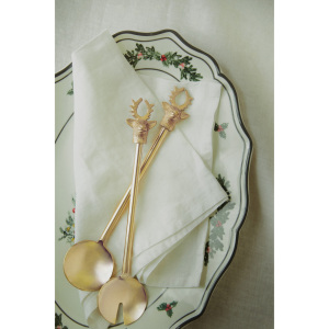 ชุดเสิร์ฟสลัดทำจากทองเหลืองทำด้วยมือตกแต่งทำจากเงินทำจากฟางเส้นยาวสำหรับสลัดขายส่ง - Product Image 2