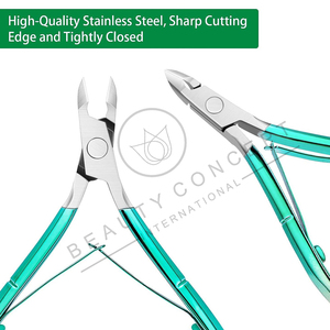 Multi Color Stainless Steel Nail Clipper Wide Jaw Opening Unique Double Spring Design Customized Logo Print Cuticle Nipper - Product Image 5