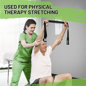 2025สีดำทึบมาใหม่เข็มขัดผ้าฝ้ายแบบปรับได้สำหรับยืดสายรัดโยคะฟิตเนสและกายภาพบำบัด - Product Image 6