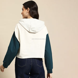 Sweat-shirts à capuche en molleton pour femmes Fit2Fight, style épaules tombantes, logo personnalisé, fabricant de sweats-shirts et de sweat-shirts pour femmes - Product Image 2