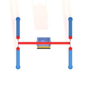 Balançoire classique simple avec main courante en bois pour usage intérieur et extérieur dans les jardins d'enfants et les parcs de trampolines - Product Image 3