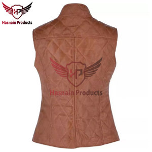 Chaleco de cuero de burbuja de Invierno para mujer, chaqueta acolchada sin mangas, ropa de abrigo de moda para mujer - Product Image 3