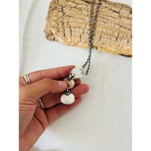 Collier Lariat Antionette Martinez en Turquoise Kingman et Perles, Design Goutte d'Eau Bohème Vintage, en Argent Sterling Religieux - Product Image 5