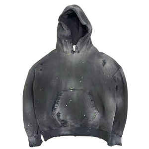 Sweats à capuche surdimensionnés personnalisés délavés à l'acide pour hommes Sweats à capuche surdimensionnés de style vintage pour hommes - Product Image 5