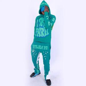 Ensemble survêtement homme surdimensionné personnalisé 2025, molleton de coton lourd, sweat-shirt et jogging imprimés, techniques pour l'hiver - Product Image 4