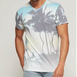 เสื้อยืดโพลีเอสเตอร์น้ำหนักมากสำหรับผู้ชายพิมพ์ซับลิเมชันแบบลำลองพิมพ์ลายแบบเรียบง่ายขนาดพลัสไซส์ - Product Image 4