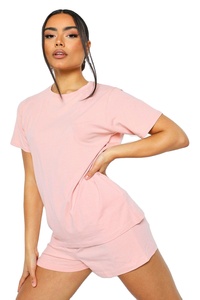 Conjuntos de Dos Piezas de Verano para Mujer, Diseño Nuevo, 100% Algodón Jersey, Personalizables, Camiseta con Cuello Redondo y Pantalones Cortos, Corte Regular, Secado Rápido, Transpirables - Product Image 5