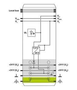 Module d'alimentation en ligne Phoenix Contact IB IL 24 PWR IN/R/L-0.8A-PAC 2693020 24V DC 0.8A pour système PLC I/O - Product Image 4