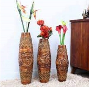 Macetero Moderno TQC de Madera, Florero Decorativo para Sala de Estar, Diseño Personalizado, Negro, Navidad, Vintage, Lujo, Espacio Informal, Zen - Product Image 4