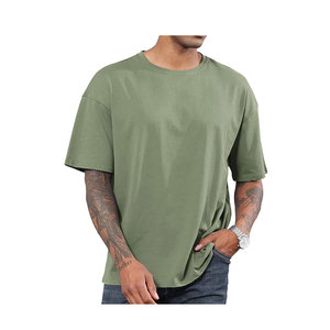 Camiseta Extra Grande Vintage para Hombre, Lisa, Personalizada, para Primavera Verano, 100% Algodón, Estilo Casual Holgado, Nuevo - Product Image 2