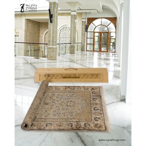 Zynah Rugs Modern Square <b>Prayer</b> <b>Mat</b> Washable Cushioned pure 100% Silk for <b>prayer</b> - Product Image 4