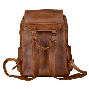 Sac de voyage pliable en cuir véritable de style vintage unisexe avec fermeture à glissière et poignée souple, capacité de 20 à 35 L pour un usage quotidien - Product Image 4