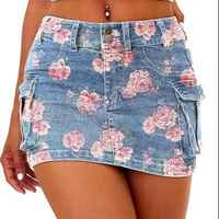 Jupe en jean mi-longue décontractée pour filles, nouveau style, taille empire, en tissu respirant Spandex/Polyester, haute qualité, couleur estivale, vente en gros