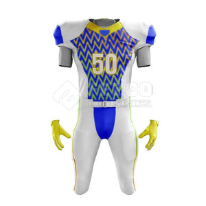 ชุดยูนิฟอร์มอเมริกันฟุตบอลแขนสั้น ระบายอากาศได้ดี ลายเรียบ 100% โพลีเอสเตอร์ ดีไซน์ปรับแต่งได้ - Product Image 2