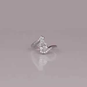 High Quality Moissanite <b>Ring</b> Lab Grown Diamond Engagement Bridal Wedding <b>Ring</b> From <b>Indian</b> Manufacturer - Product Image 6